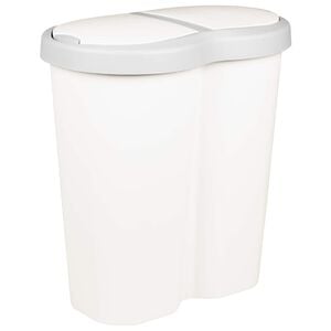vidaXL Atkritumu tvertne Balts 48 x 30 x 51 cm PP