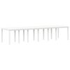 vidaXL Dārza ēdamgalds 13 pcs Balts Polt rattan