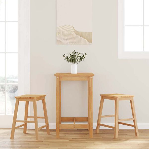 vidaXL Bāra krēsli 2 gab Masīvkoka gumija