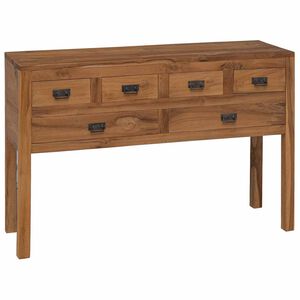 vidaXL Puse Dabiska 110 x 35 x 75,5 cm Ciets tek&scaron;a koks