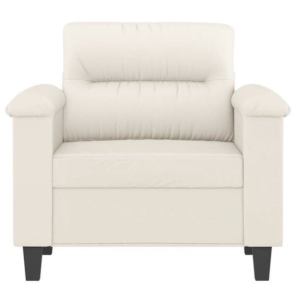 vidaXL atpūtas krēsls, krēmkrāsas, 60 cm, mākslīgā āda