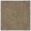 vidaXL Lauka paklājs Dabiska un melna 120 x 120 cm Džuta