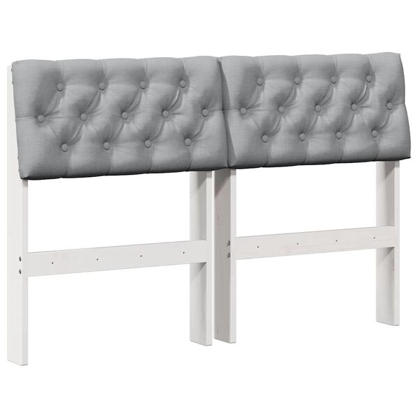 vidaXL Mīkstināts gultas galvgalis Gaiši pelēks 120 cm