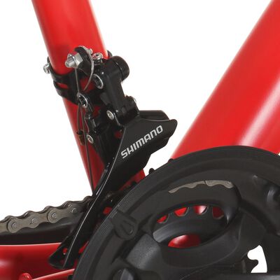 vidaXL kalnu velosipēds, 21 ātrums, 26'', 42 cm, sarkans