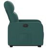 vidaXL atpūtas krēsls, paceļams, atgāžams, tum&scaron;i zaļ&scaron; audums