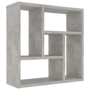 vidaXL sienas plaukts, betonpelēks, 45,1x16x45,1 cm, inženierijas koks