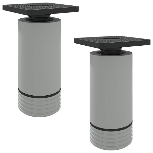 vidaXL Mēbeļu kājas Regulējams 2 pcs Balts 64 x 64 x 100 mm PP