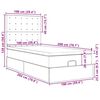 vidaXL Osmaņu gultas rāmis ar matrača pelēkbrūna 100x200 cm audums
