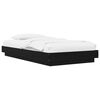 vidaXL Grīdas gultas rāmis Melns ozols 80 x 210 cm Inženierijas koks