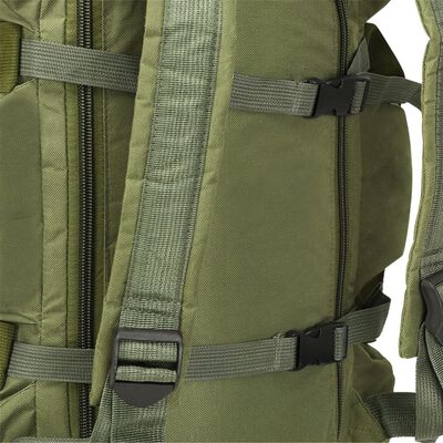vidaXL soma, armijas stils, 90 L, olīvu zaļa