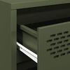 vidaXL kumode, olīvu zaļa, 68x39x58,5 cm, auksti velmēts tērauds