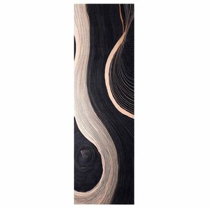 vidaXL Virtuves paklājs Melna 150 x 45 cm Samts