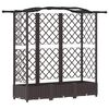 vidaXL Pacelta gulta ar treliem un jumtu Brūna 163 x 40 x 126 cm PP