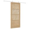 vidaXL Slīdo&scaron;ās durvis Dabisks un balts 86 x 198,5 cm