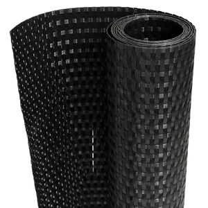 vidaXL balkona aizsegs, melns, 500x100 cm, PE rotangpalma