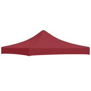 vidaXL dārza nojumes jumts, 3x3 m, vīnsarkans, 270 g/m&sup2;
