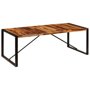 vidaXL virtuves galds, 220x100x75 cm, masīvs rožkoks