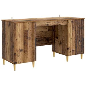 vidaXL Galds ar plauktu Vecs koks 142,5 x 50 x 75 cm Inženierijas koks