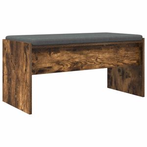 vidaXL Zāles sols ar spilvenu Dūmaka ozols 83 x 38 x 40 cm