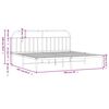 vidaXL gultas rāmis ar galvgali, melns metāls, 193x203 cm