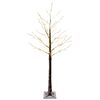vidaXL Sniegota LED Ziemassvētku egle Brūna 22 x 22 x 150 cm Plastmasa