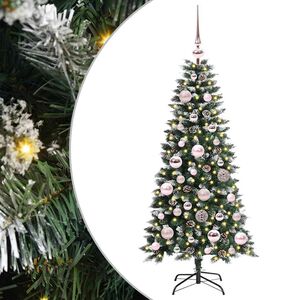 vidaXL Mākslīgā Ziemassvētku eglīte su 150 LED ar statīvu Zaļa 120 cm