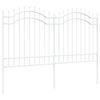 vidaXL Dārza žogs WOERDEN 240 x 165 cm Pulverkrāsots tērauds Balts