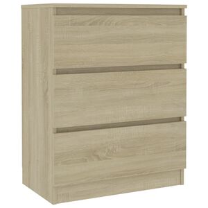 vidaXL kumode, ozolkoka krāsā, 60x35x98,5 cm, inženierijas koks