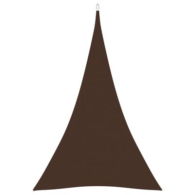 vidaXL saulessargs, 4x5x5 m, trijstūra forma, brūns oksforda audums