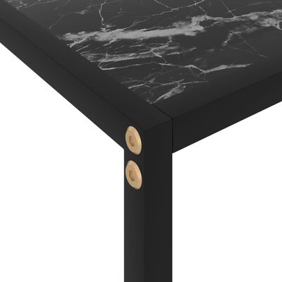 vidaXL konsoles galdiņš, melns, 100x35x75 cm, rūdīts stikls