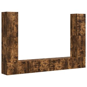 vidaXL TV skapī&scaron;u komplekts 8 pcs Dūmaka ozols Inženierijas koks