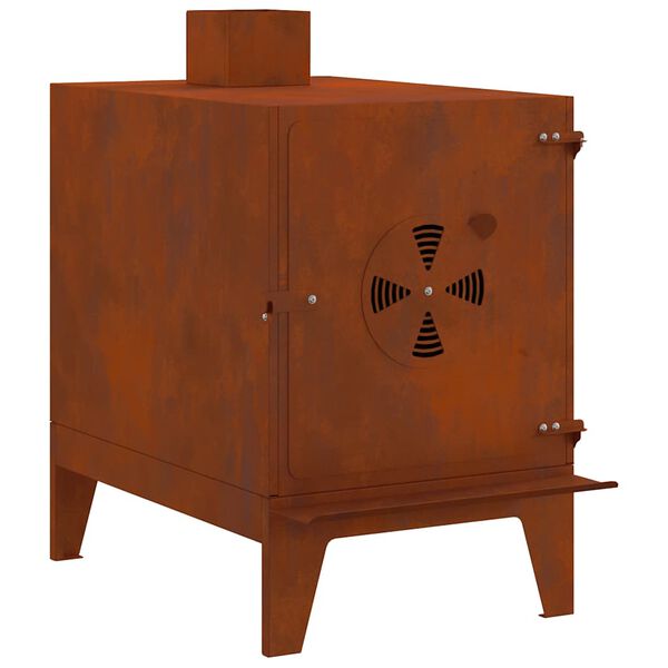 vidaXL āra plīts, 35x50x60 cm, tērauds ar rūsas efektu