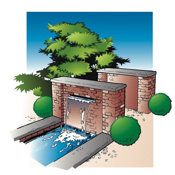 Ubbink ūdenskritums Niagara ar LED gaismām, 30 cm, nerūsējošs tērauds