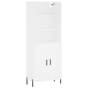 vidaXL augstais skapis, balts, 69,5x34x180 cm, inženierijas koks