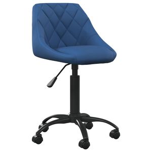vidaXL biroja krēsls, zils samts