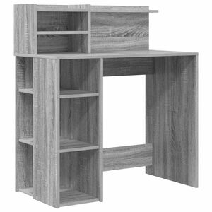 vidaXL Galds Pelēks Sonoma Inženierijas koks 90 x 48 x 101,5 cm