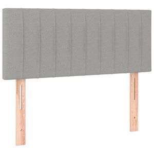 vidaXL gultas galvgalis, 90x5x78/88 cm, gai&scaron;i pelēks audums