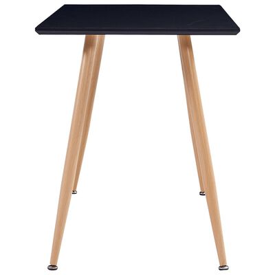 vidaXL virtuves galds, melna, ozolkoka krāsa, 120x60x74 cm, MDF