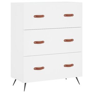 vidaXL atvilktņu skapītis, balts, 69,5x34x90 cm, inženierijas koks