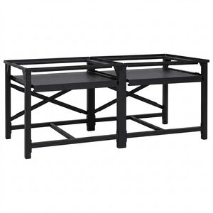 vidaXL Veļas mazgājamā ma&scaron;īna uzpaliks 2 gab. Melns 120 x 56 x 52 cm