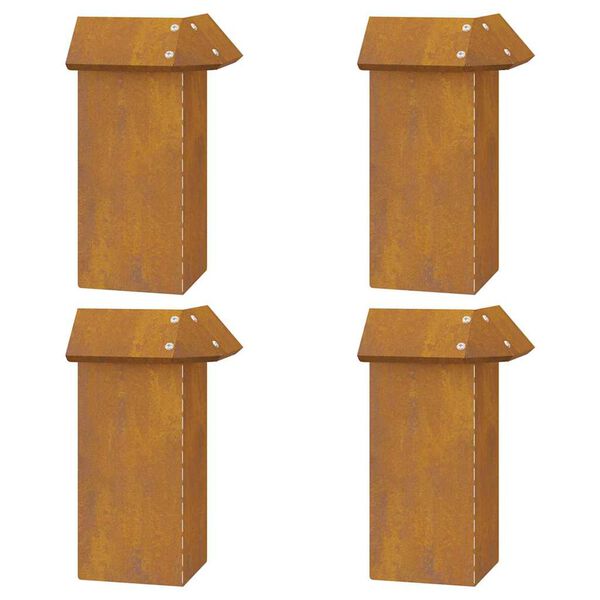 vidaXL Gliemežu sētas 8 pcs Rūsa Novecināts tērauds