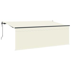 vidaXL Izvelkams jumtiņ&scaron; Krēmkrāsa 350 x 200 cm