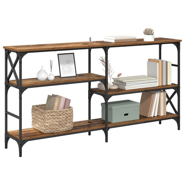 vidaXL Konsoles galds Vecs koks 150 x 29 x 76,5 cm Inženierijas koks