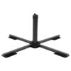 vidaXL saulessarga pamatne, salokāma, &Oslash;38/48 mm kātam, melns tērauds
