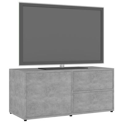 vidaXL TV skapītis, betonpelēks, 80x34x36 cm, skaidu plāksne
