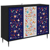 vidaXL Puse MAINZ Melns ozols 102 x 33 x 76 cm Inženierijas koks