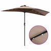 vidaXL Dārza parasols Pelēkbrūna 294 x 150 x 223 cm