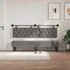 vidaXL Karājo&scaron;s galvgalis Tum&scaron;i pelēks 190 x 55 x 7 cm Samts