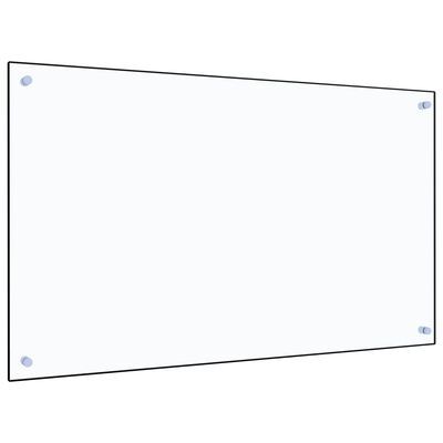 vidaXL virtuves panelis, 100x60 cm, rūdīts stikls, caurspīdīgs