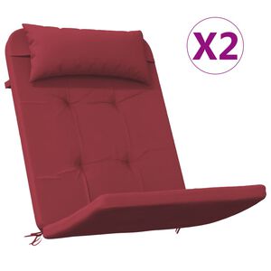 vidaXL dārza krēslu spilveni, 2 gab., oksforda audums, sarkani